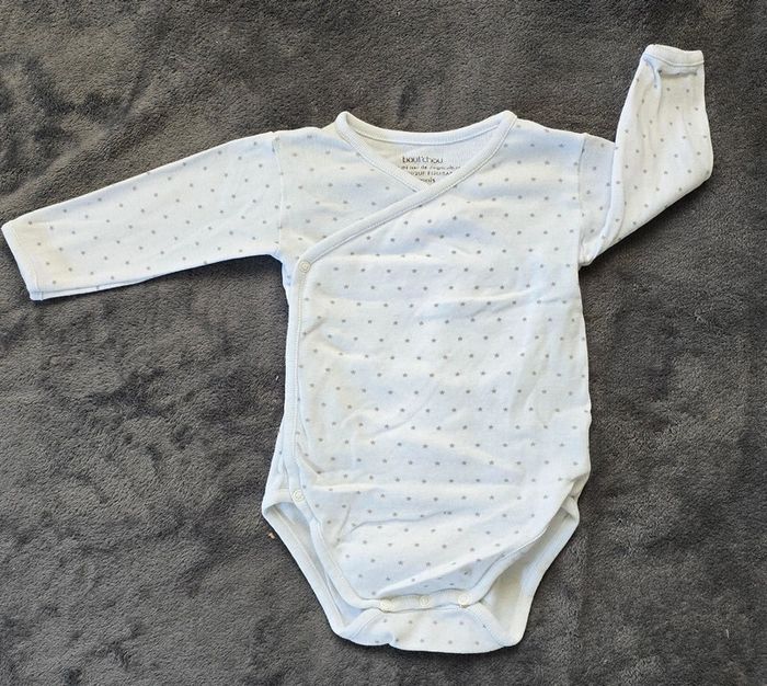 Lot de 2 bodies croisés manches longues 3 mois - photo numéro 5