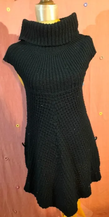 Robe tunique avec col roulé