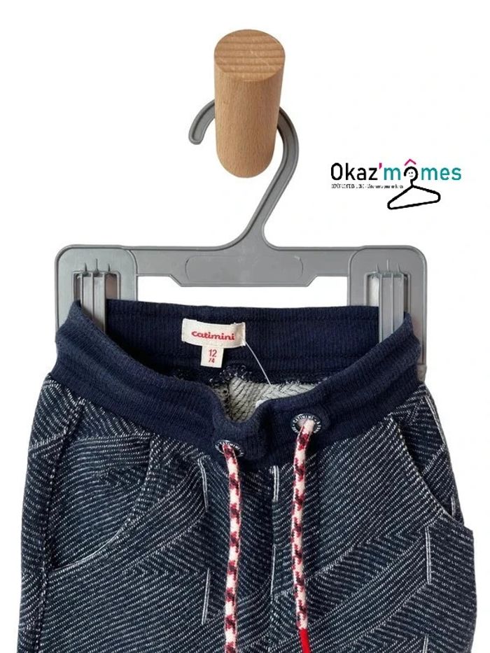 Jogpant (pantalon) bleu marine - Catimini 12 mois (74cm) - photo numéro 2