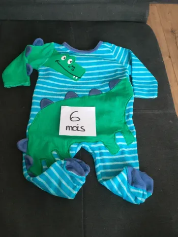Pyjama grenouillère garçon 6 mois du pareil au même