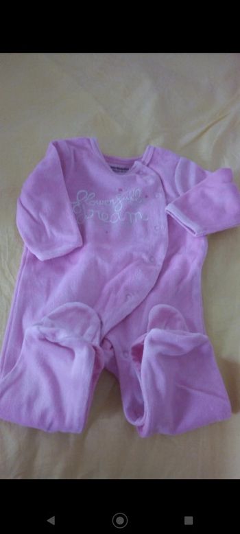 Pyjama dors bien velours d'hiver rose Vertbaudet