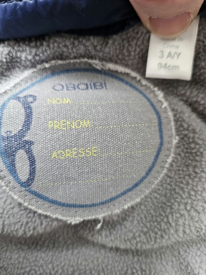 Doudoune à capuche bleu marine Obaïbi 3 ans - photo numéro 10