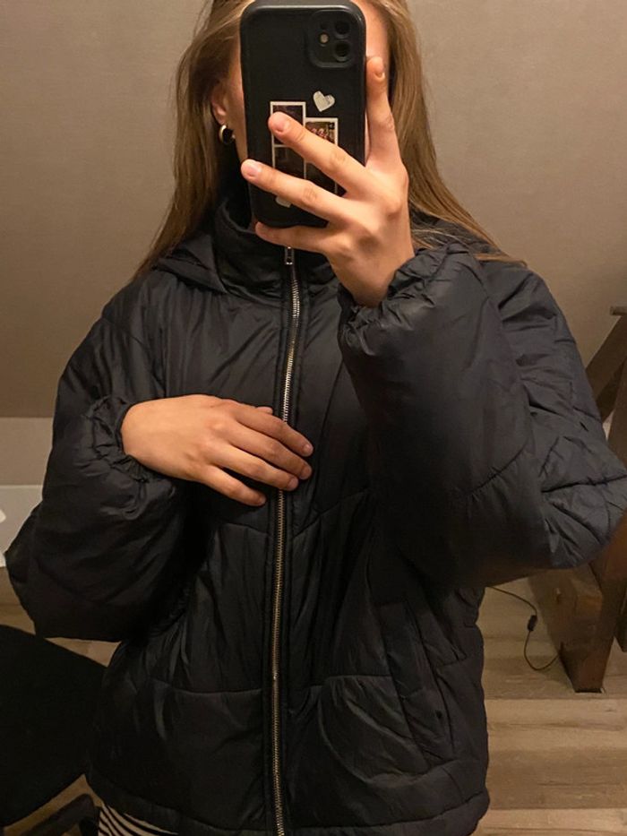 doudoune noir hiver épaisse et chaude homme taille M boohoo man - photo numéro 3