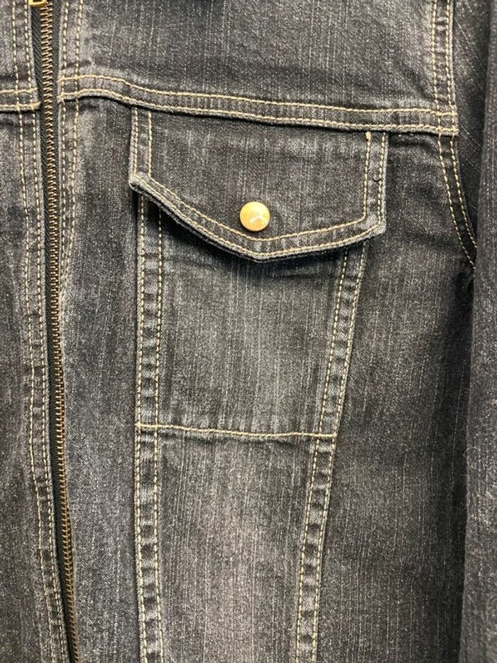 Veste en jean zip zippé rétro vintage 98% coton - photo numéro 2