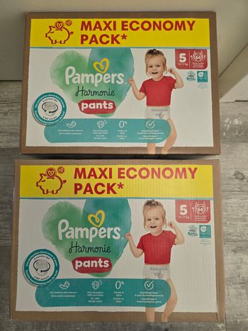 🍼 Pampers Harmonie – Taille 5 (12–17 kg) – Lot 2x66 couches – Neuf
