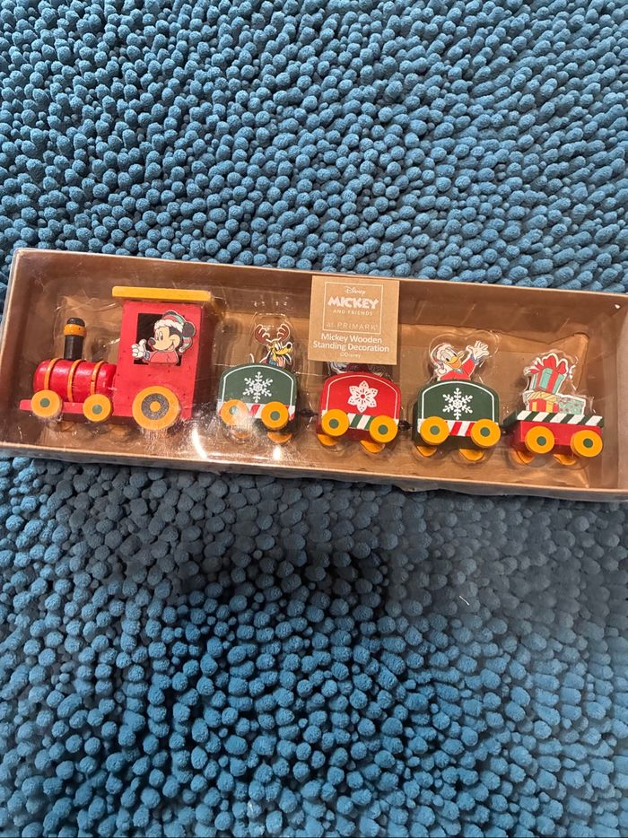 Train en bois Noël Disney neuf