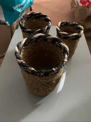 3 petits paniers rangement