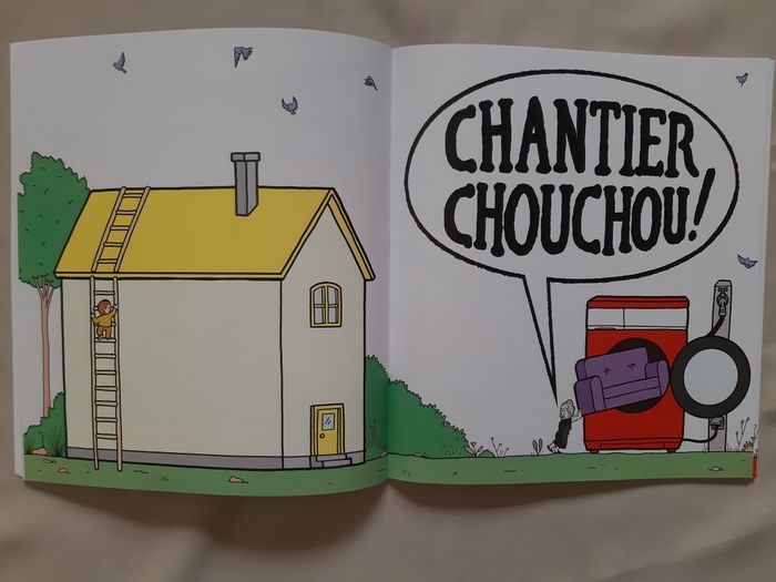 livre enfant - Chantier Chouchou debout - L'école des loisirs - photo numéro 2