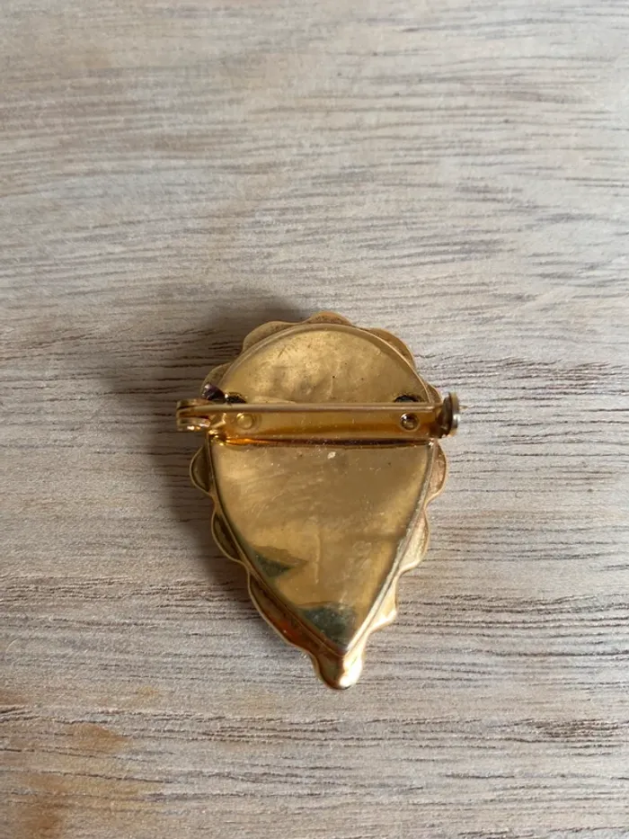 Broche dorée vintage perles bridgerton - photo numéro 2