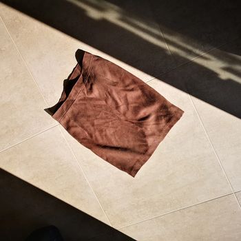 Jupe tailleur blazer marron clair