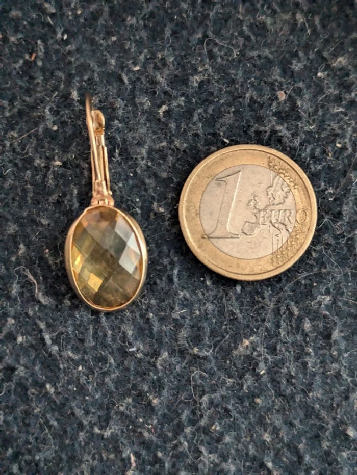 Boucles d'oreilles dormeuses a strass - photo numéro 2