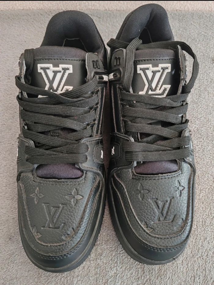 Baskets Louis Vuitton Trainer en cuir – Taille 42 – Made in Italy - photo numéro 4