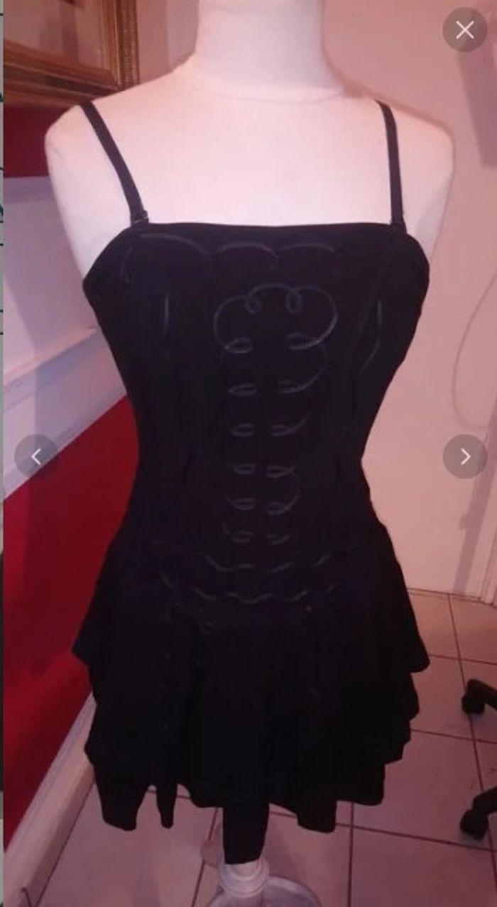 Robe noire cocktail t 38 40 - photo numéro 2