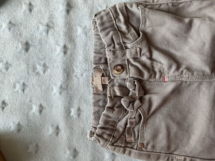 jean gris taille réglable noeud a la ceinture 3 mois grain de blé - photo numéro 6