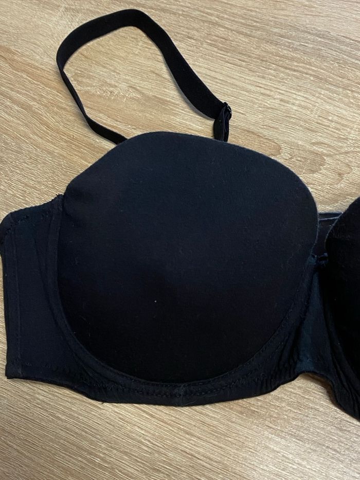 Soutien gorge noir rembourré bretelles amovibles 100C - photo numéro 3