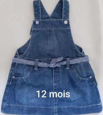 Robe en jean à bretelles - obaïbi - 12 mois