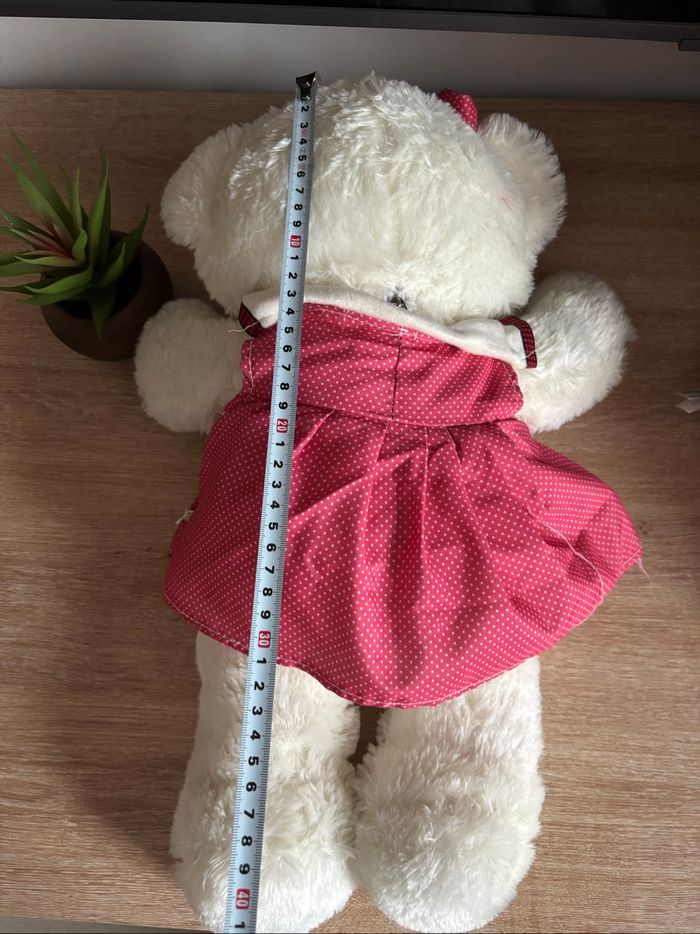 Grosse peluche nounours blanc - photo numéro 3