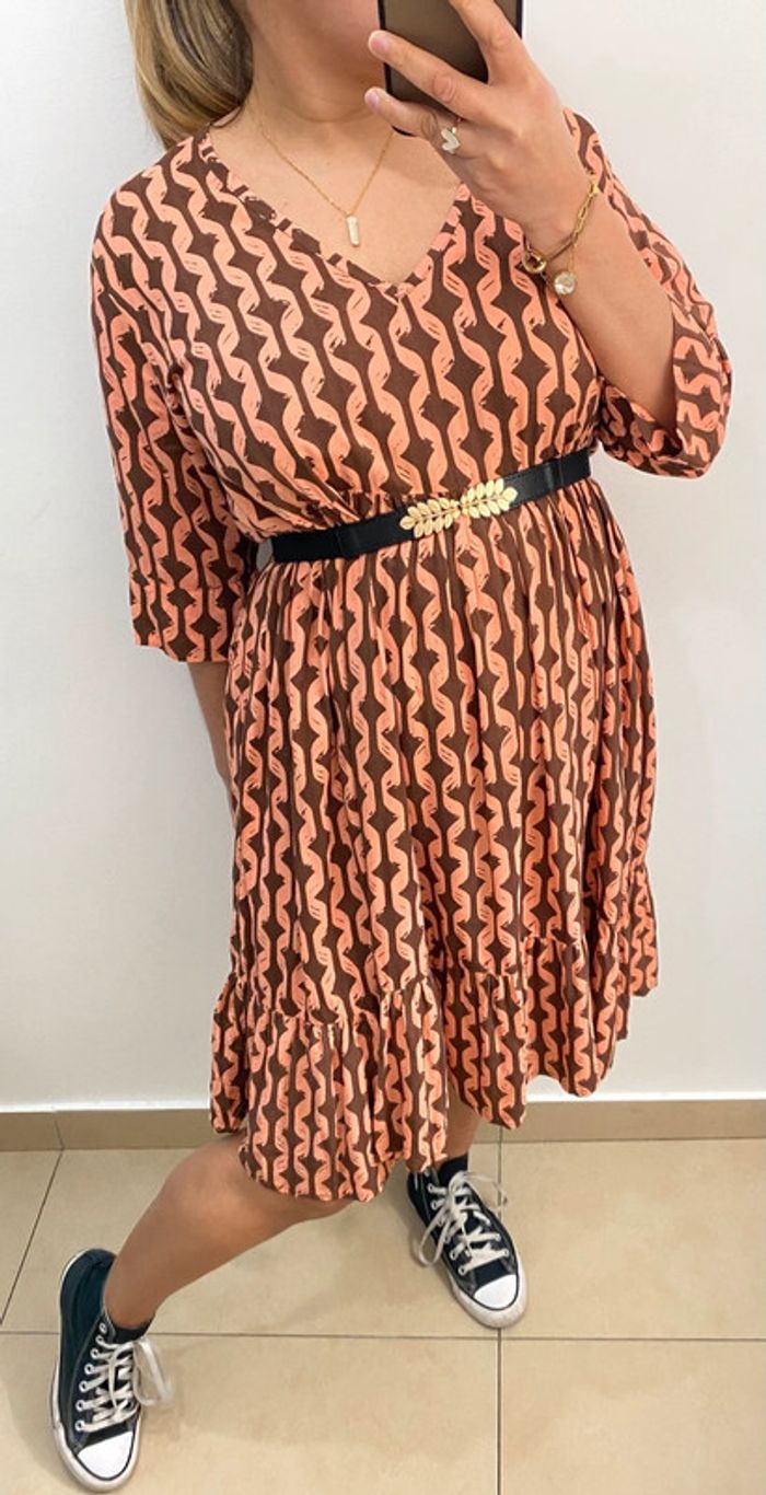 Superbe Robe Fluide Imprimée Taille Unique - photo numéro 2