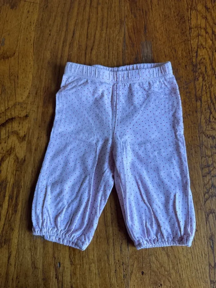Pantalon rose à pois