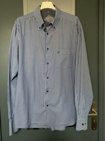 Chemise  rayée bleue beige taille XL
