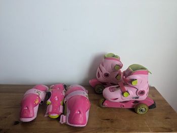 Roller Oxylane + protections enfant taille 26-28