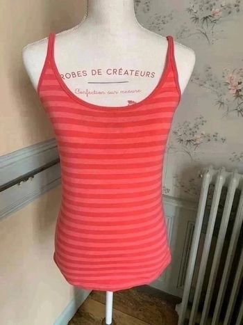 Débardeur rayé Camaïeu taille 2 en très bon état