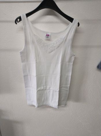 Débardeur lady lay style coloris blanc en coton