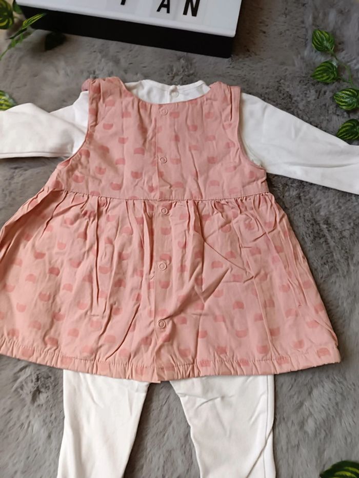 Ensemble combinaison et robe chat sucre d'orge 12 mois fille - photo numéro 11