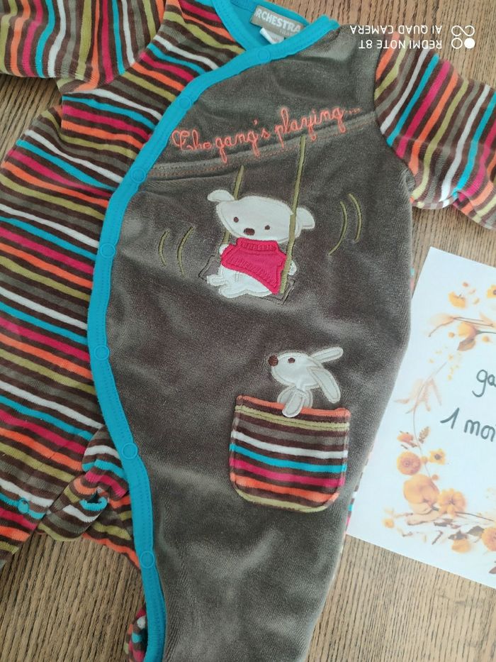 Pyjama velour très chaud orchestra - photo numéro 2