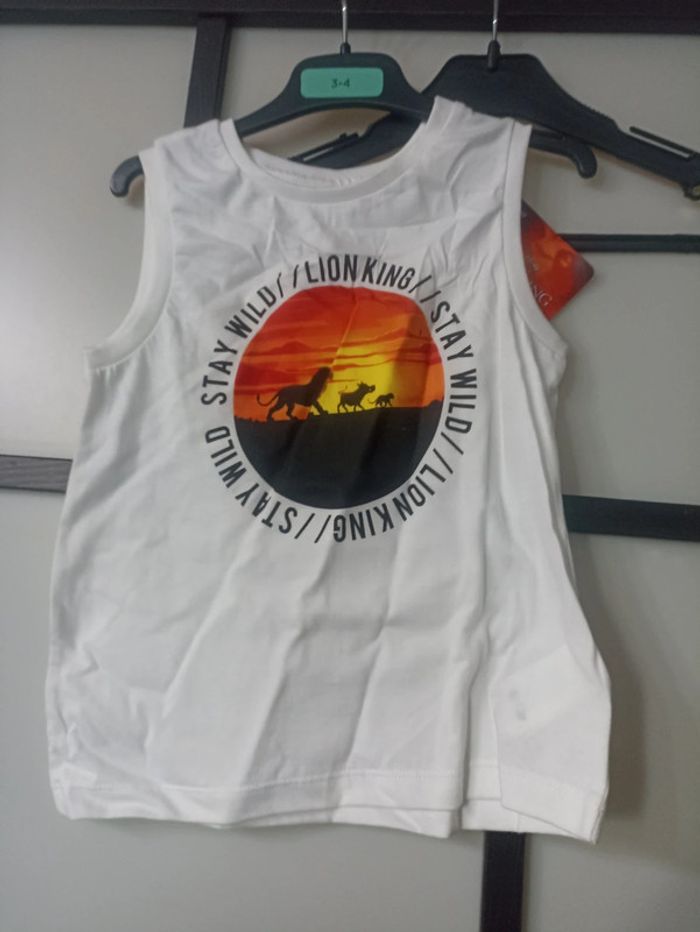 T-shirt débardeur Roi Lion taille 3,4 ans