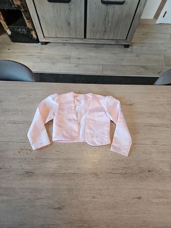 Magnifique veste de cérémonie, rose, brillant, avec broderie, 10 ans