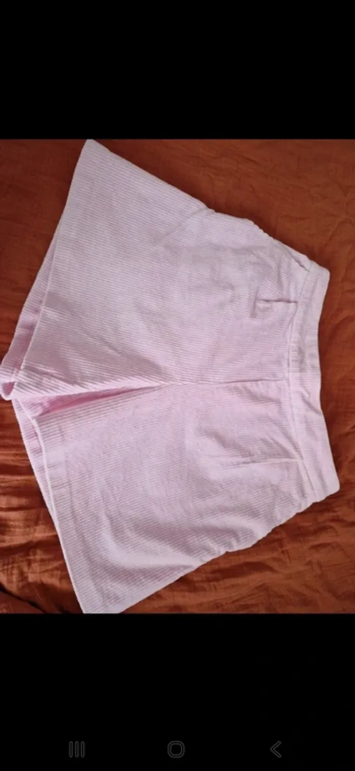 Short velours rose jacadi