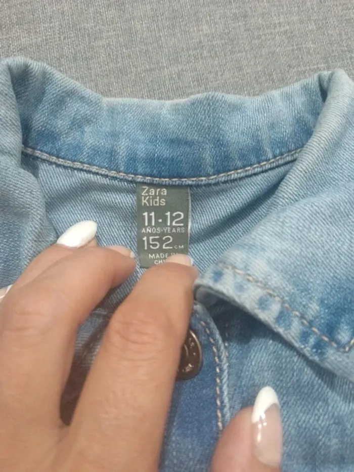 Veste en jeans bleu Zara 11-12 ans - photo numéro 3