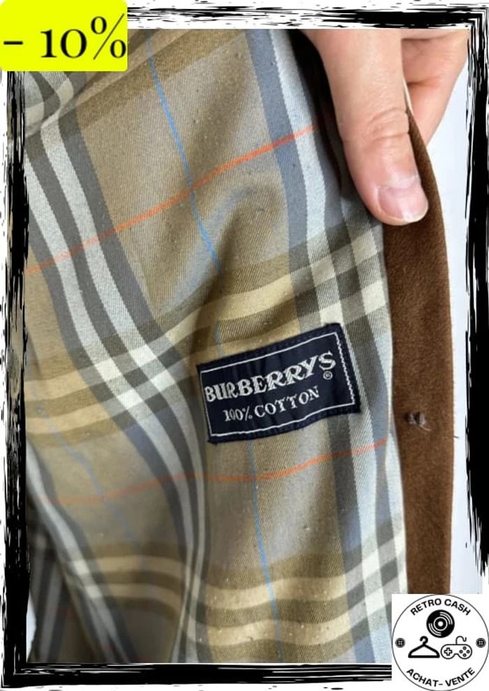 Trench Burberrys’ en super état Taille 12 UK Coat Vintage - photo numéro 12