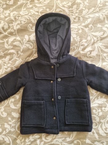 Manteau hiver bleu marine, Zara, taille 9-12 mois