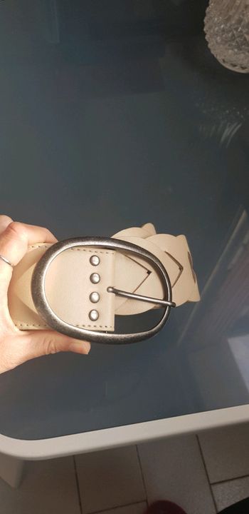 Ceinture large beige