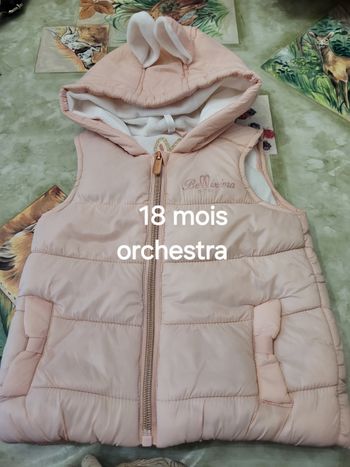 Blouson sans manche fille 18 mois 
