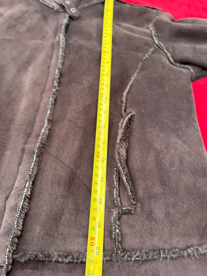 Veste imitation peau lainée marron – Marque Mim – Taille T3 - photo numéro 7