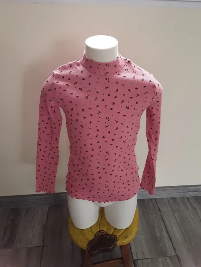 Tee-shirt manches longues col roulé 10 ans