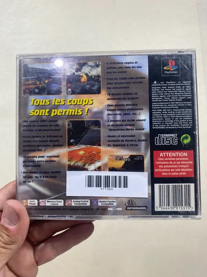 🎮 Jeu PlayStation 1 – Demolition Racer (édition Best Of Infogrames) - photo numéro 2