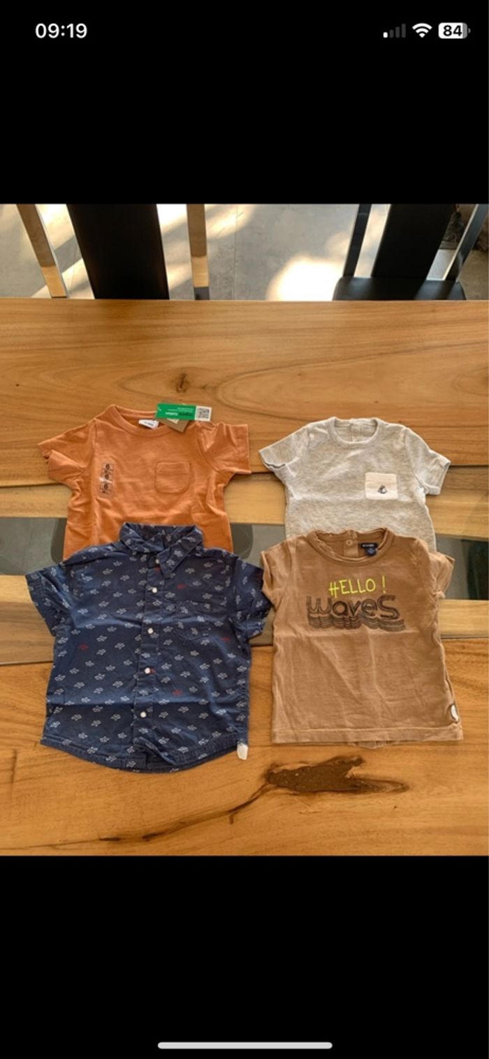 Lot tee shirts chemise  6 mois