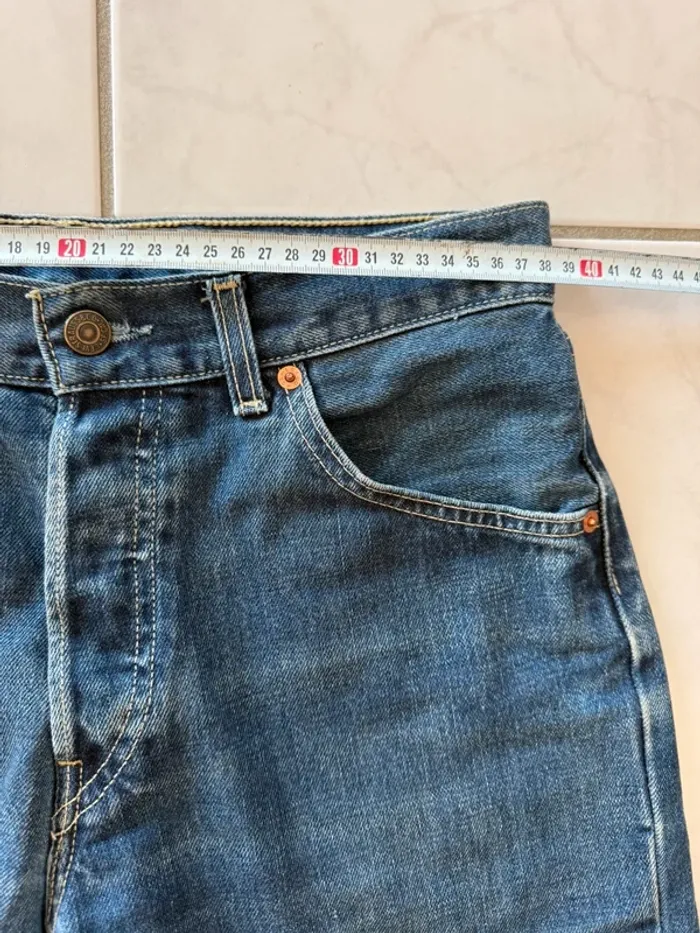 Short en jean Lévis 535 denim vintage USA taille 36 top état - photo numéro 7