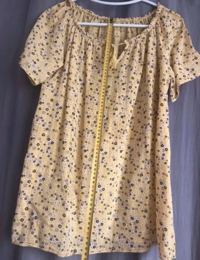 Ensemble blouse fleurie + pantacourt taille XL 42 - photo numéro 8