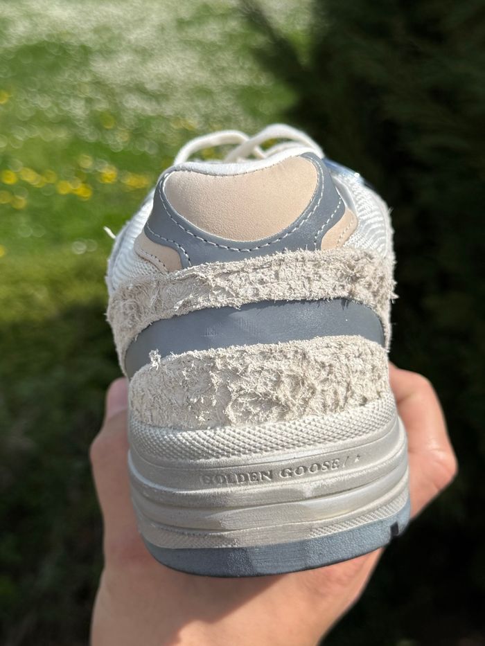 Dad-Star Homme Daim Blanc et gris avec étoile en cuir blanc - photo numéro 6