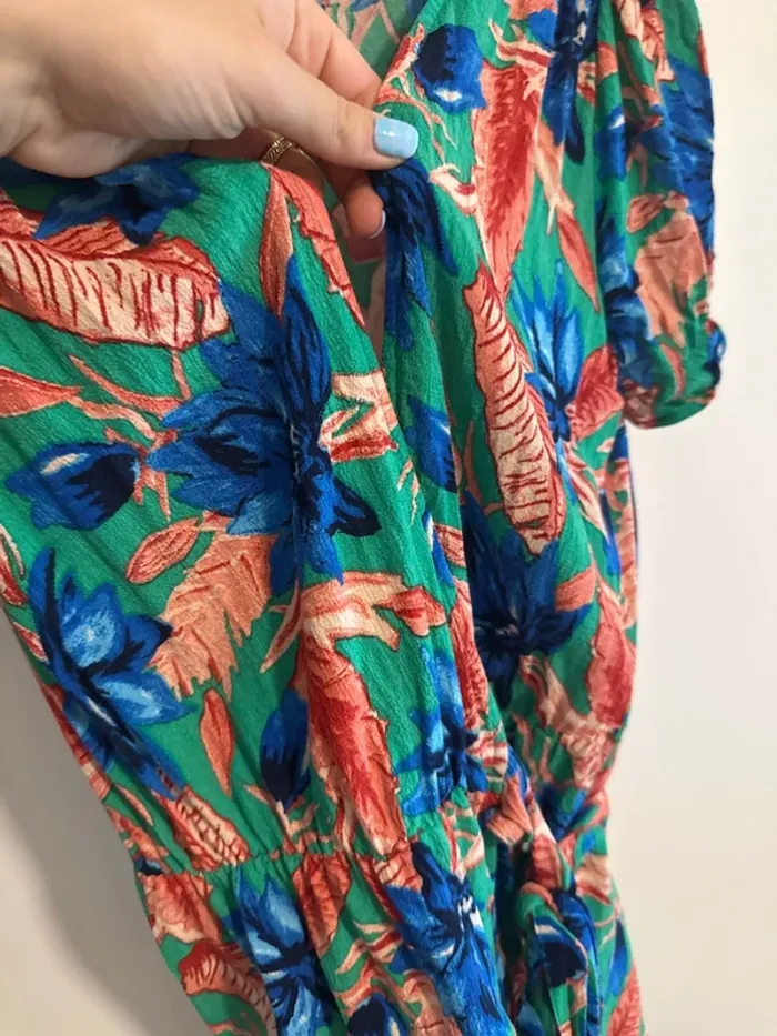Robe courte cache cœur fleurie Zara - photo numéro 2