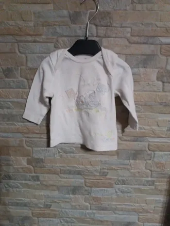 T-shirt blanc Panpan Disney 6M