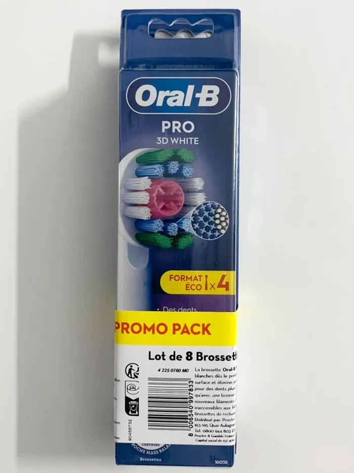 Pack De 8 - Oral-B Pro 3D White Brossettes