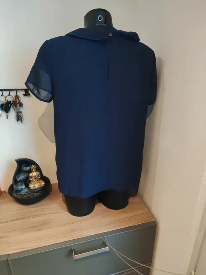 Blouse bleu marine taille 40 - photo numéro 4