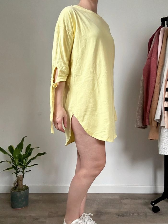 Robe tee-shirt jaune – Taille 38 – Très bon état - photo numéro 3