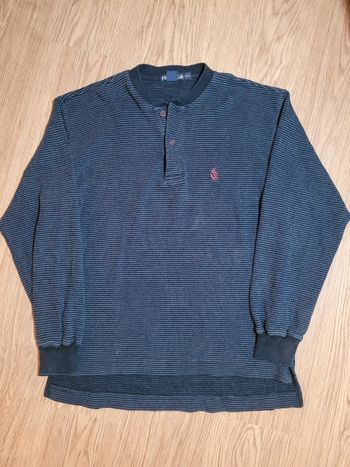 Pull Half Zip à boutons Bleu Marine Nautica